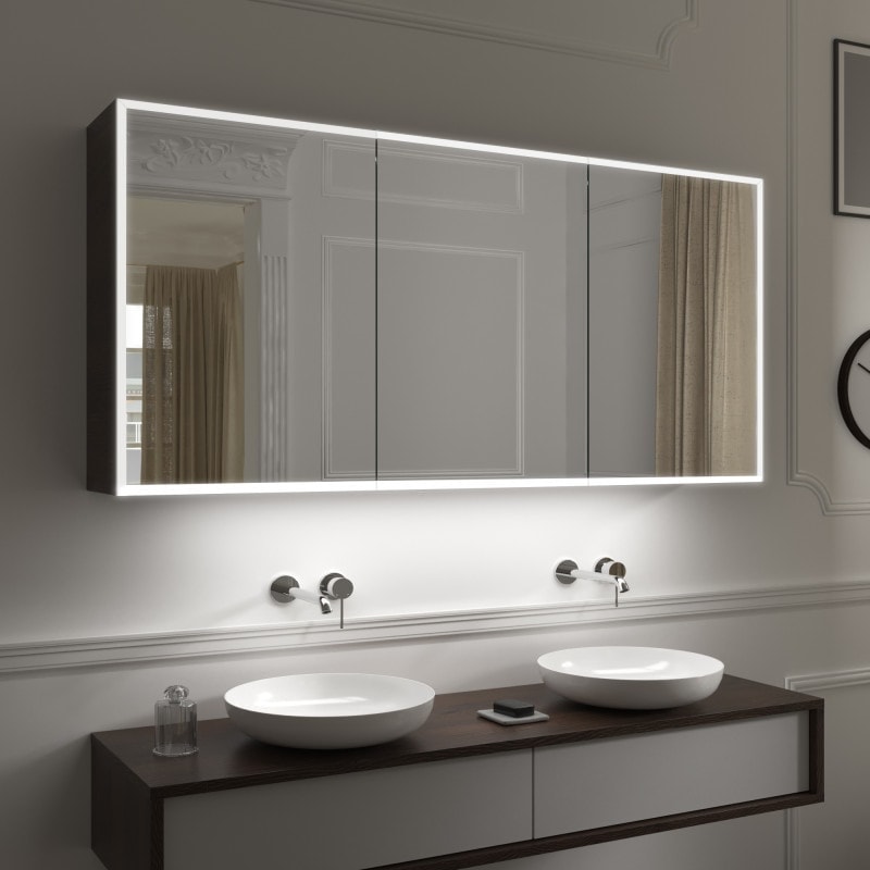 Spiegelschrank fürs Bad: nach und Maß Beleuchtung Mit