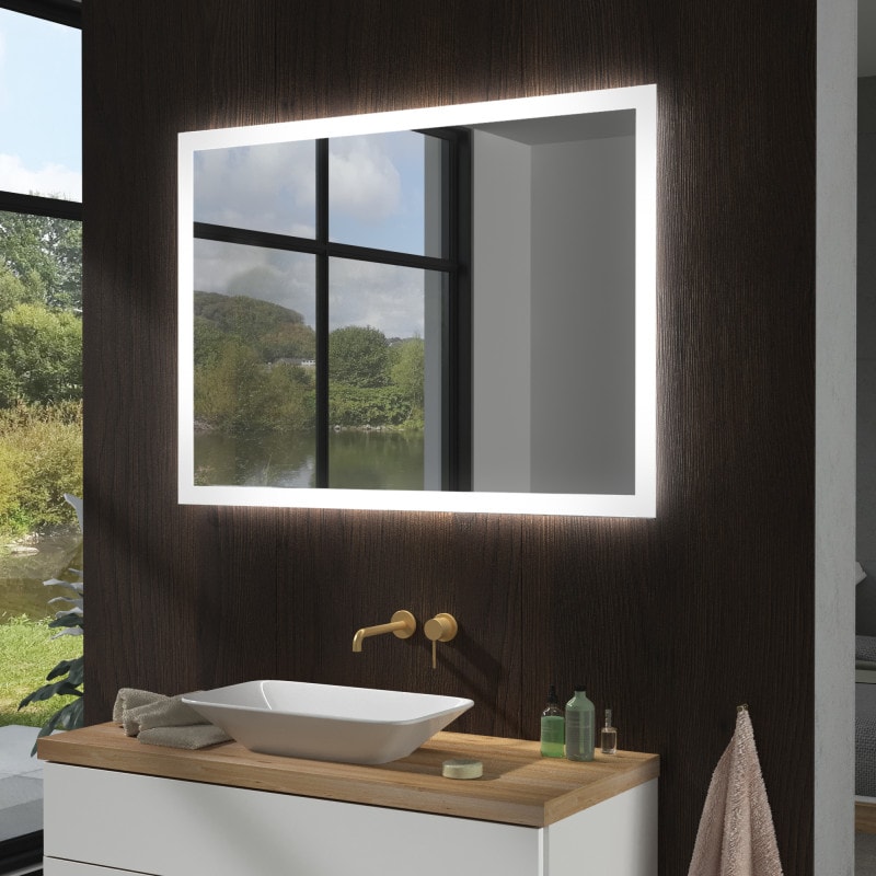 Badspiegel LED-Spiegel mit Einstellbarer Helligkeit und
