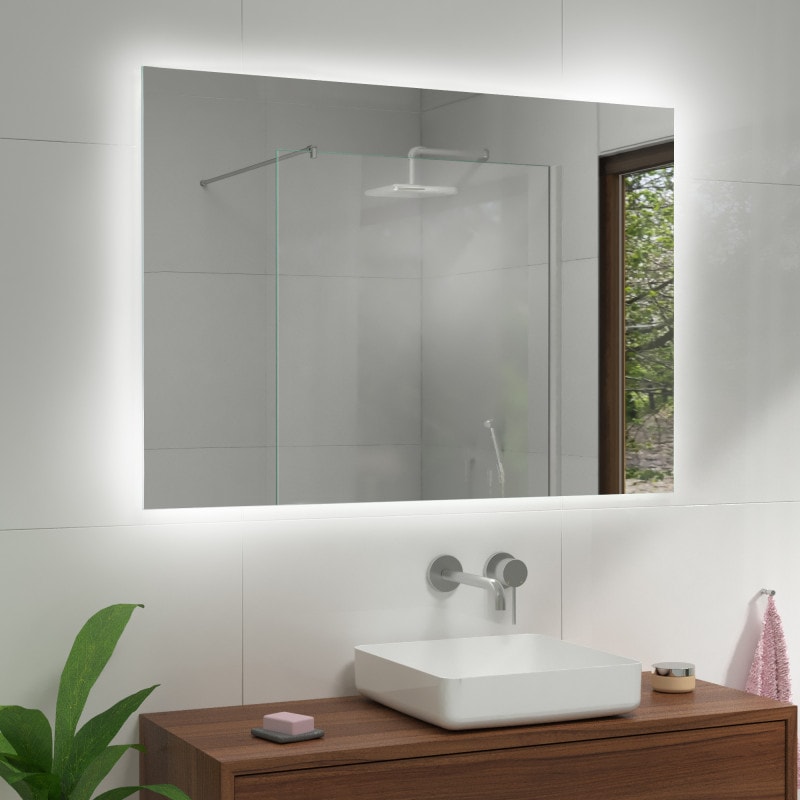 (700mm x 600mm) Badspiegel mit Hintergrundbeleuchtung - New Jersey