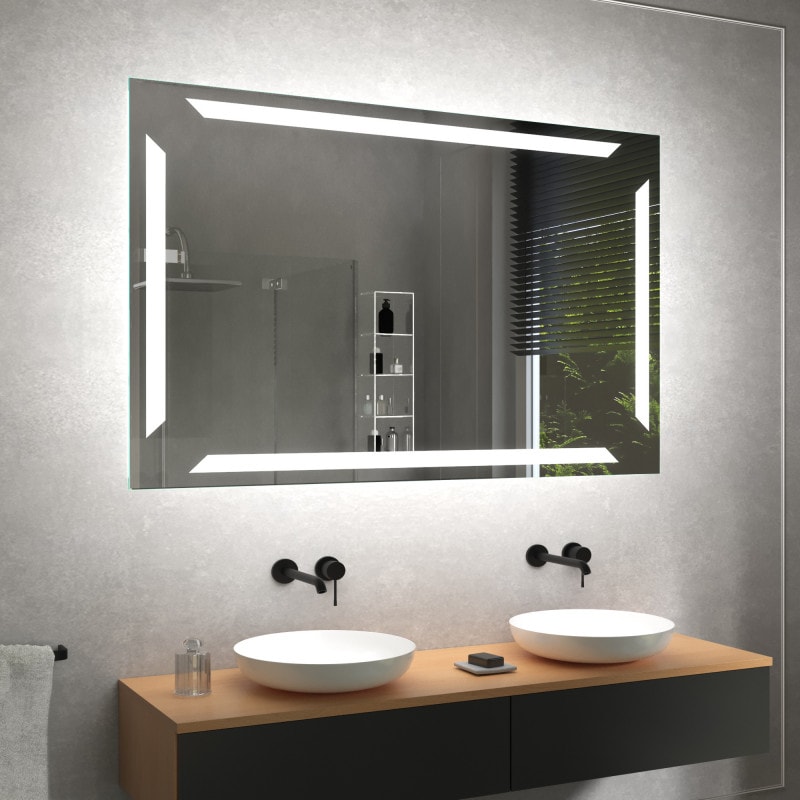 Badspiegel mit LED-Beleuchtung & Ambient Light