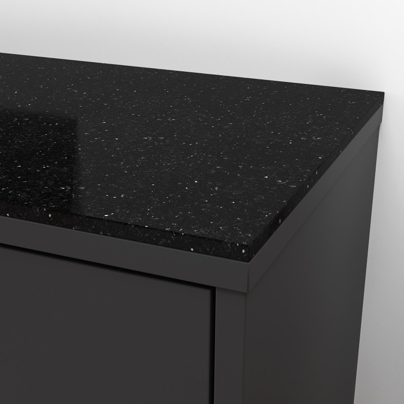 Granit schwarz poliert mit Glitzer Star Galaxy 1,2 cm