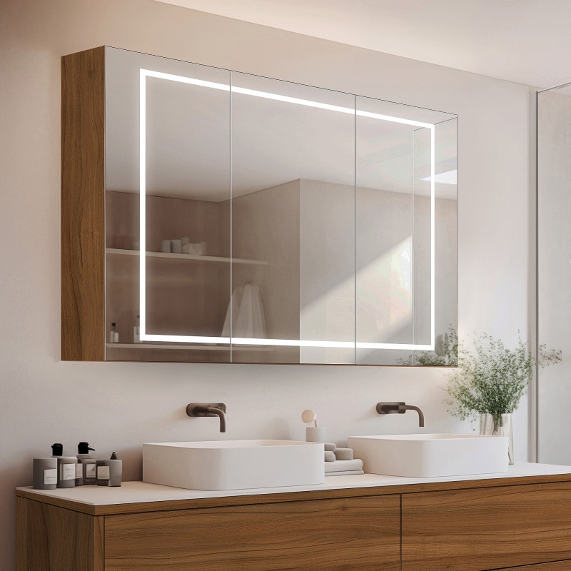 Spiegelschrank fürs Bad mit LED Licht kaufen - Chicago