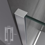 Wandklemmprofil 210 cm Chrom für 8 mm Walk-In Duschabtrennung