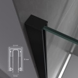 Wandklemmprofil 210 cm Schwarz für 8 mm Walk-In Duschabtrennung