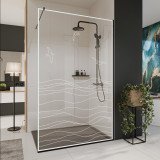 Glastrennwand Dusche mit Farbdruck FRAME MEER 3