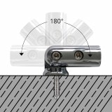 Wandanschluss Chrom 180° verstellbar für Ø 16 mm Stabistange geeignet